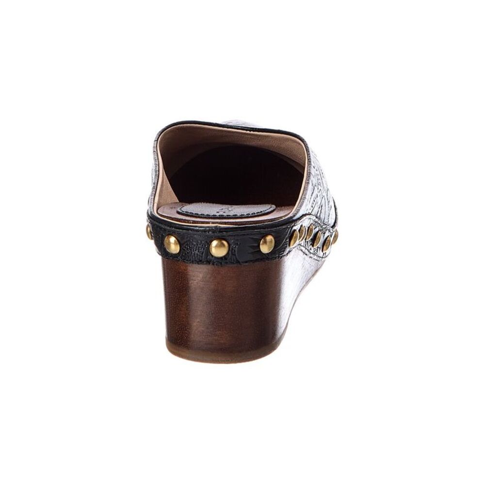 Farm Rio Embossed Leather Wedge Clog - Picture 3 of 5